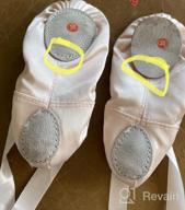 img 1 attached to 🎀 STELLE Ballet Slippers Gymnastics Shoes with Ribbon for Girls - Athletic Footwear review by Deonte Bates