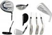 agxgolf men's right hand xsl edition executive golf club set; driver, fairway wood, utility club, irons, cadet, regular or tall length; free putter, bag not included logo