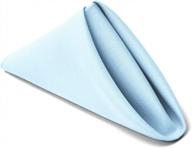baby blue polyester cloth napkins - 17x17 inch, set of 6 | tablelinensforless logo