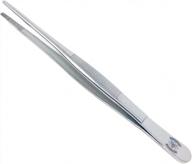stainless steel lab forceps with reliable straight tips (6 in. / 152 mm) for general applications - scientific labwares logo