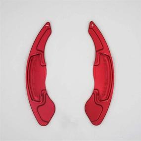 img 2 attached to 🚗 Red Aluminum Car Steering Wheel Paddle Shifter Extension Cover for Honda Accord Acura MDX CDX 2013-2016