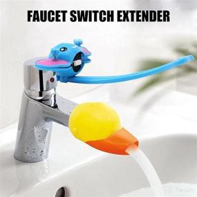 img 2 attached to 🚰 Alvinlite Faucet Extender - Easy-to-Use Sink Handle Extension Attachment for Kids (Blue)