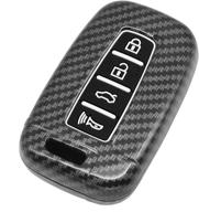 smart key fob case compatible with hyundai & kia vehicles - azera, elantra gt, equus, genesis coupe, santa fe, sonata, tucson, veloster, borrego, forte, sorento, soul, sportage - silicone rubber luminous black логотип