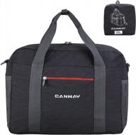 grab canway's 25l foldable travel duffel bag for ultimate convenience on your next trip - perfect personal item for spirit airlines, ideal for weekenders, lightweight and sleek in black logo
