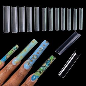 img 4 attached to 600Pcs AddFavor XXXL Clear Nail Tips - Professional Quality False Nails For Salons And Home DIY