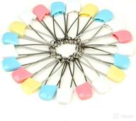 📌 zavaca cloth diaper pins: stainless steel traditional safety pins, assorted colors - pack of 24 pcs логотип