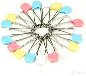 img 4 attached to 📌 Zavaca Cloth Diaper Pins: Stainless Steel Traditional Safety Pins, Assorted Colors - Pack of 24 Pcs