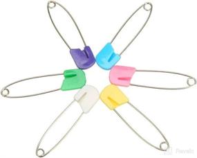 img 2 attached to 📌 Zavaca Cloth Diaper Pins: Stainless Steel Traditional Safety Pins, Assorted Colors - Pack of 24 Pcs