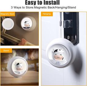 img 1 attached to 🌙 AIMILAR Rechargeable Night Light Motion Sensor - Dimmable LED Kids Night Lights with Magnetic Animal Design for Bedroom and Bathroom - Nursery Table Lamp Perfect for Girls, Kids, and Adults