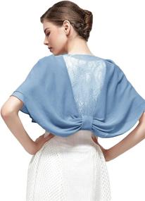 img 3 attached to 👰 Chic Chiffon Wedding Evening Accessories: Kate Kasin Scarves & Wraps