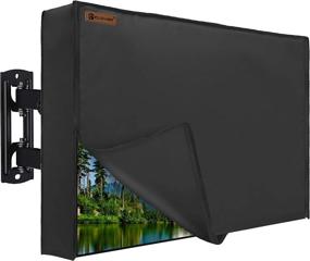 img 4 attached to 60-65 Inch Outdoor TV Cover - 600D Heavy Duty 4 Season Weatherproof Protection With Waterproof Zipper, Velcro & Remote Control Pocket.