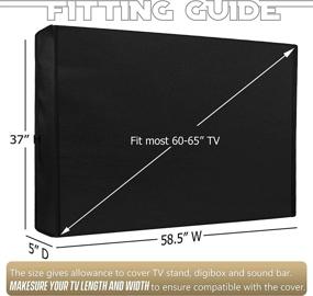 img 3 attached to 60-65 Inch Outdoor TV Cover - 600D Heavy Duty 4 Season Weatherproof Protection With Waterproof Zipper, Velcro & Remote Control Pocket.