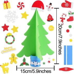 img 4 attached to Create A Festive Holiday Scene With Aneco'S 15-Piece DIY Christmas Tree Foam Craft Kits