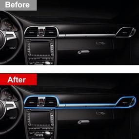 img 1 attached to USB Music Sync LED Fiber Optic Car Strip Lights - Multicolor Multiple Modes For Sedan Truck SUV Accessories Dashboard Center Console
