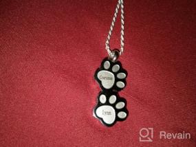 img 5 attached to Double Paw Print Urn Pendant – 🐾 Stainless Steel Cremation Jewelry for Ashes, Memorial Keepsake