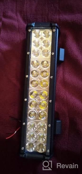 img 1 attached to GOOACC 12Inch 72W LED Light Bar With 2PCS 4 Inch 18W LED Pods And Off Road Wiring Harness - Ideal For Truck, Golf Cart, SUV, ATV, UTV, And Boat - 2 Year Warranty review by Matt Tebow
