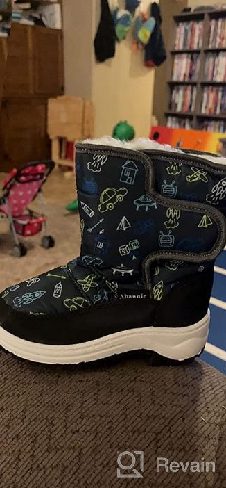 img 1 attached to Ahanie Toddler Unisex Snow Boots – Insulated Winter Outdoor Boots for Kids review by Tim Knain