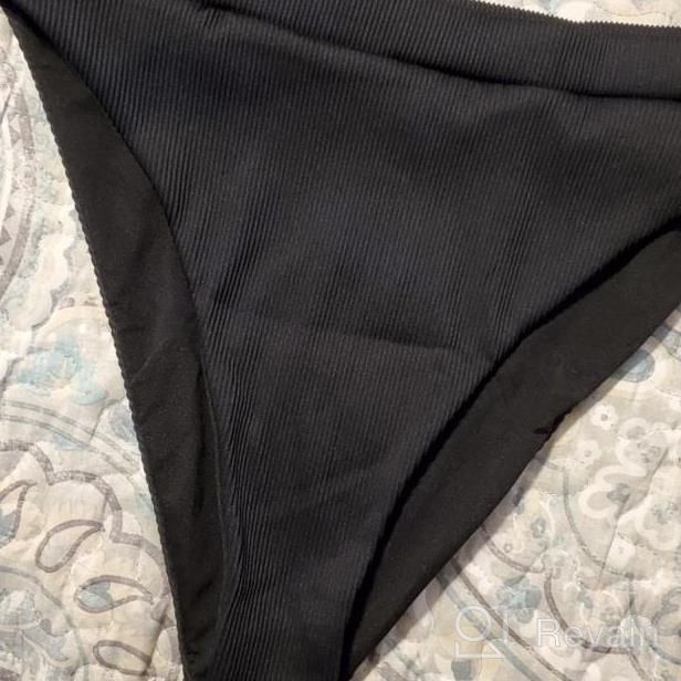 img 1 attached to High Waisted Ribbed Cheeky Bikini Bottoms With High Cut For Women'S Swimsuits review by Carmen Martinez