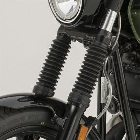 img 1 attached to 🏍️ Protective 14&#39; Inch Yamaha Bolt Cruiser Fork Gaiters in Sleek Black - 2014 Model