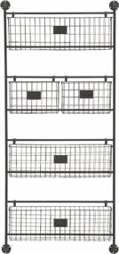 img 1 attached to Организуйте свое пространство с помощью металлического держателя для журналов Deco 79 - подвесные корзины и слот для этикеток в комплекте