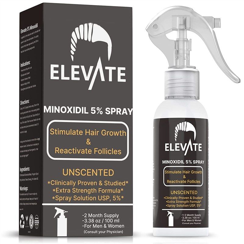 elevate minoxidil 모발 성장 스프레이 로고