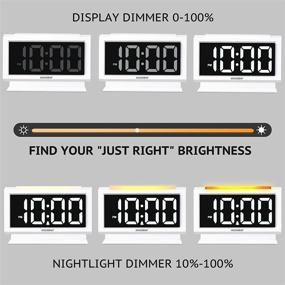 img 1 attached to Housbay Digital Alarm Clocks For Bedrooms - Handy Night Light, Large Numbers With Display Dimmer, Dual USB Chargers, 12/24Hr, Outlets Powered Compact Clock For Nightstand, Desk, Shelf
