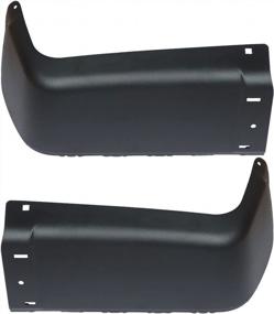 img 4 attached to Labwork Bumper End Caps Replacement For Chevy Silverado GMC Sierra 2007 2008 2009 2010 2011 2012 2013 1500 Rear LH RH Painted Black GM1105151 GM1104151 20965925 20965924