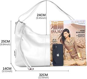 img 3 attached to Stylish Totes: Fashion Genuine Leather Shoulder Handbag for Women - Handbags & Wallets