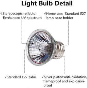 img 3 attached to 🦎 6-Pack Reptile UVB Light Bulb with UVA & UVB Heat Lamp for Bearded Dragon and Reptiles - Accessories