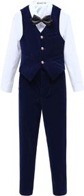 img 4 attached to Formal Velvet Pieces Toddler Dresswear Boys' Clothing ~ Suits & Sport Coats