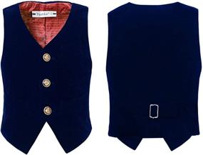 img 1 attached to Formal Velvet Pieces Toddler Dresswear Boys' Clothing ~ Suits & Sport Coats