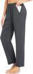 🩳 envlon women's yoga pants with wide leg, drawstring waist, and pockets - loose, stretchy, comfy, soft workout jogger pants suitable for lounging and exercising logo