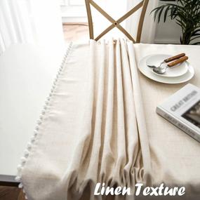 img 3 attached to Add Style And Functionality To Your Table With DriftAway'S Pom Pom Tassel Linen Textured Table Cloth - Perfect For Indoor-Outdoor Dining And Hosting Parties!