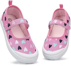 img 4 attached to 👟 KomForme Toddler Canvas Ballet Sneakers: Deluxe Girls' Shoes at Flats!