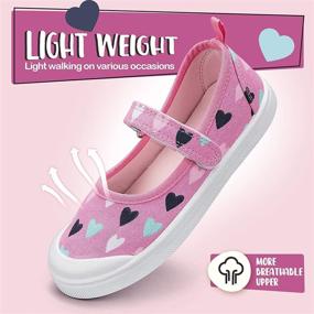 img 3 attached to 👟 KomForme Toddler Canvas Ballet Sneakers: Deluxe Girls' Shoes at Flats!