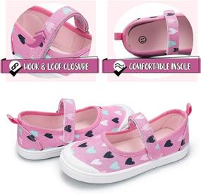 img 2 attached to 👟 KomForme Toddler Canvas Ballet Sneakers: Deluxe Girls' Shoes at Flats!