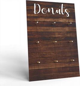 img 4 attached to Rustic Wood Donut Wall Display Stand - Perfect For Weddings, Birthdays & Baby Showers!