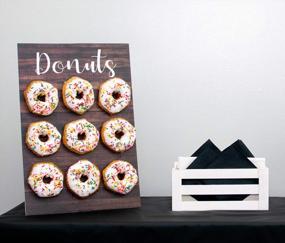 img 2 attached to Rustic Wood Donut Wall Display Stand - Perfect For Weddings, Birthdays & Baby Showers!