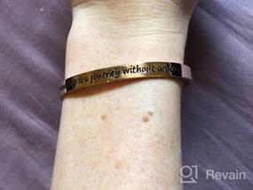 img 5 attached to Engraved Friendship Journey Cuff Bracelet - NewChiChi Inspirational Jewelry