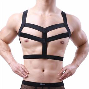 img 1 attached to Harness Elastic Halter Shoulder Costume Men's Accessories and Belts