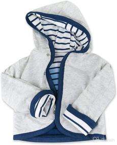 img 2 attached to 👶 HonestBaby Baby Boys' Organic Cotton Zip Hooded Sweatshirt