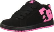 dc girls court graffik skate girls' shoes ~ athletic logo