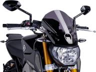 🛡️ 6861f dark smoke windshield for yamaha fz-07 14'-17' (new gen touring), medium логотип