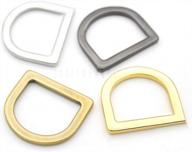 набор из 10 золотых металлических d-образных колец для сумок, ремней и ремешков — размер 1 дюйм от craftmemore логотип