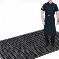 premium non-slip rubber drainage mat for wet areas: perfect for commercial kitchens and bars logo
