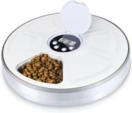 depets automatic pet feeder with timer and sound reminder - portion control food dispenser for cats and small dogs - battery operated 6-meal auto feeder for improved feeding routine logo
