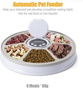 img 2 attached to Depets Automatic Pet Feeder With Timer And Sound Reminder - Portion Control Food Dispenser For Cats And Small Dogs - Battery Operated 6-Meal Auto Feeder For Improved Feeding Routine