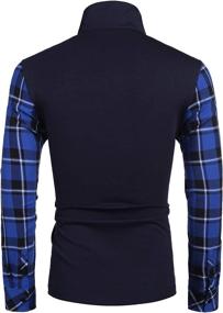 img 2 attached to Coofandy Casual Sleeve Zipper Shirts Men's Clothing : Shirts