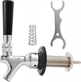 img 4 attached to MRbrew Draft Beer Shank Faucet Kit: No Leak, Stainless Core Tap W/ Self-Closing Spring Spanner Wrench & Hose Clamp Dispenser