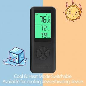 img 1 attached to Wireless Plug-In Thermostat With Dual Receivers For Tempered Control, Ideal For Reptiles, Greenhouses, And Space Heaters - Temperature Controller With Built-In Sensor And Remote Outlet